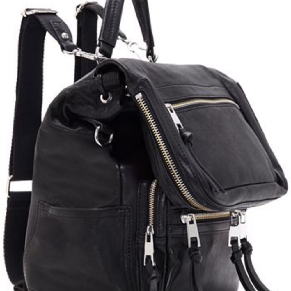 Vince Camuto Leather Flap Backpack Purse